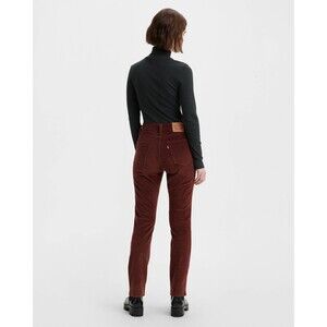 Levi's 724 High Rise Slim Straight Women's Corduroy Pant Stretch Red W26 L28